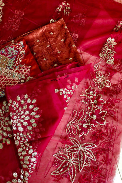 Barn Red Bridal Lehenga / Peshwas