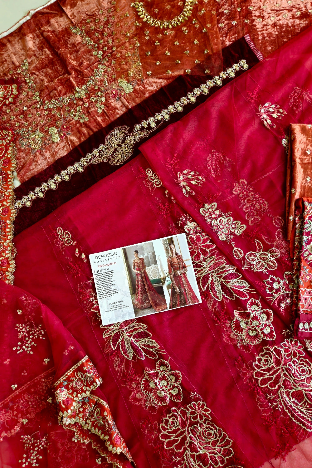 Barn Red Bridal Lehenga / Peshwas