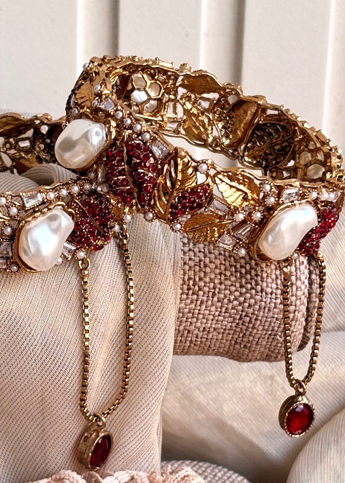 Eterna Maroon Openable Bangles Set Online in KSA Riyadh Saudi Arabia Oman Bahrain Qatar