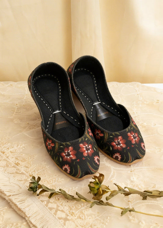 Ethnic Black Velvet Mojari Online in Sri Lanka India Australia