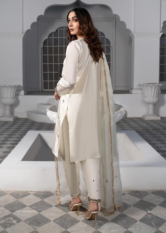Ethnic Off-White Kattan Silk Party Wear Suit Online in Sri Lanka India Australia