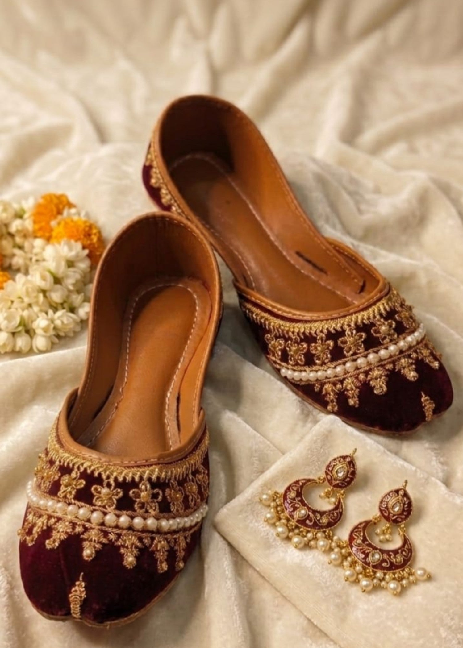 Ethnic Velvet Khussa for Women Online in UK USA Canada