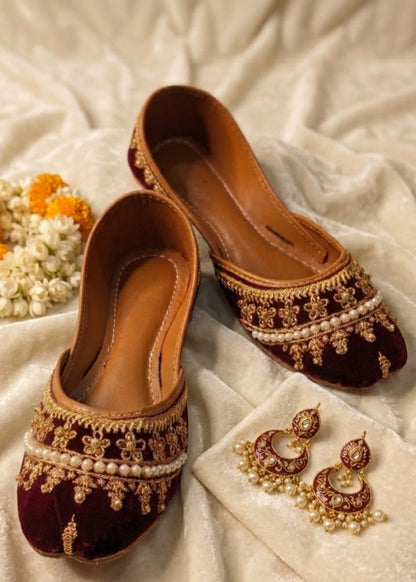 Ethnic Velvet Khussa for Women Online in UK USA Canada