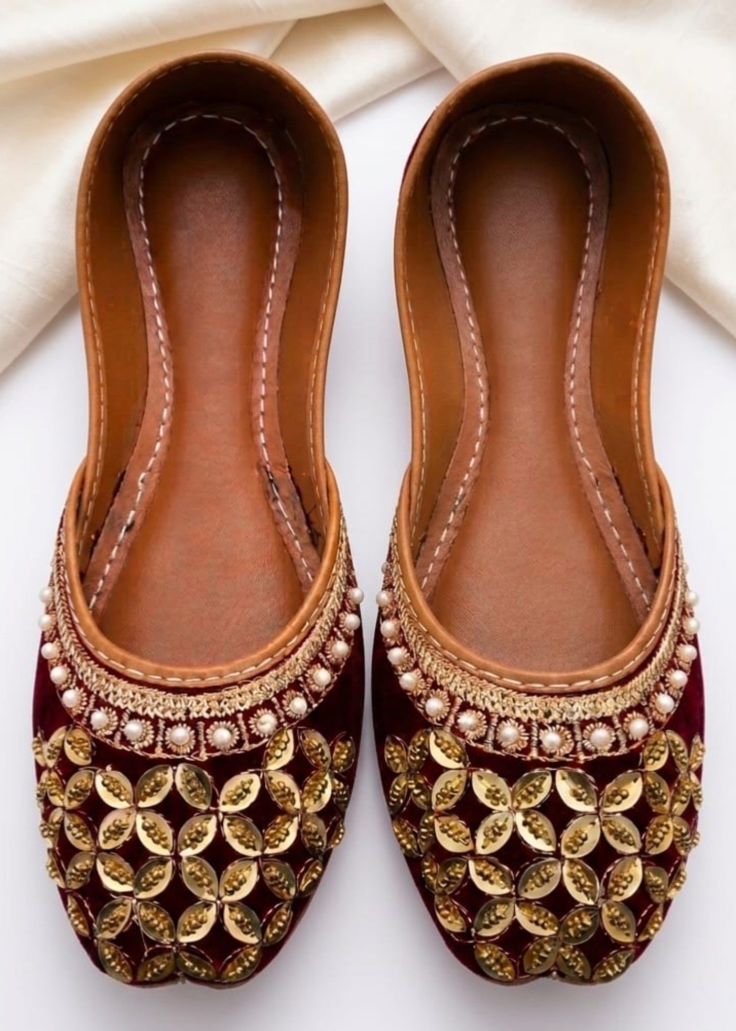 Ethnic Velvet Mojari Footwear Online in UK USA Canada