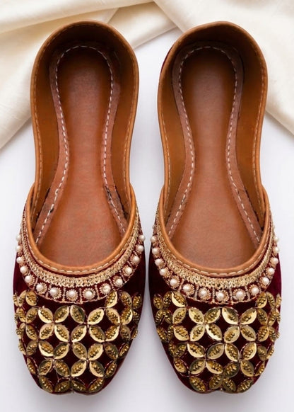 Ethnic Velvet Mojari Footwear Online in UK USA Canada