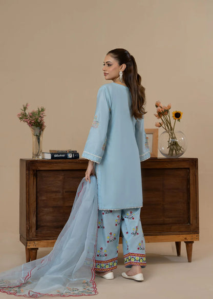 Lawn Embroidered Farshi Shalwar Suit