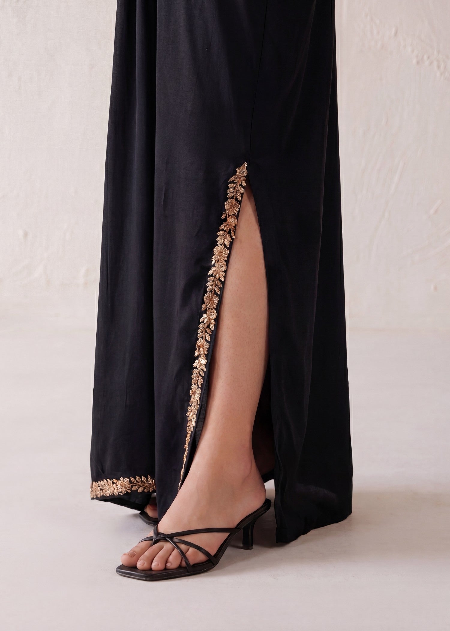 Festive Black Lawn Embroidered Kaftan Dress Online in Sri Lanka India Australia