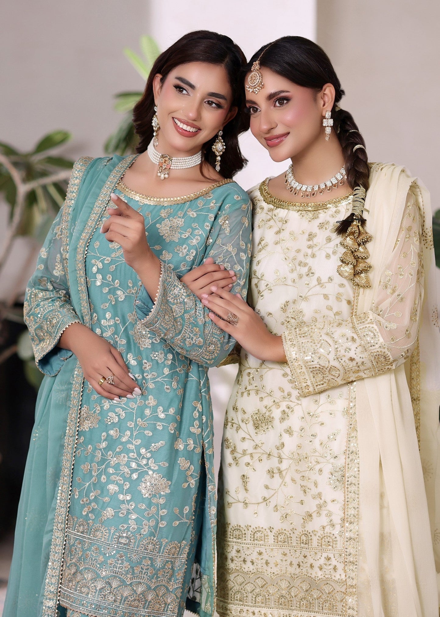 Festive Embellished Chiffon Kurti Gharara Online in Sri Lanka India Australia