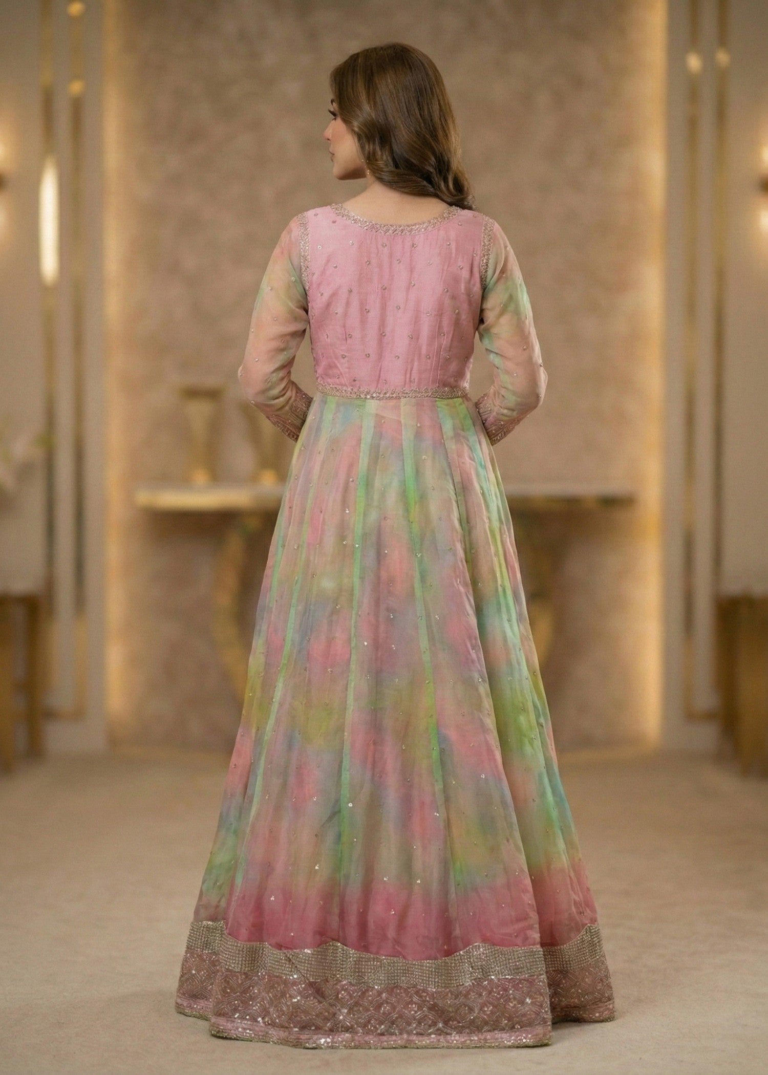 Festive Embroidered Chiffon Raw Silk Suit Online in Dubai UAE Abudhabi Ajman Sharjah