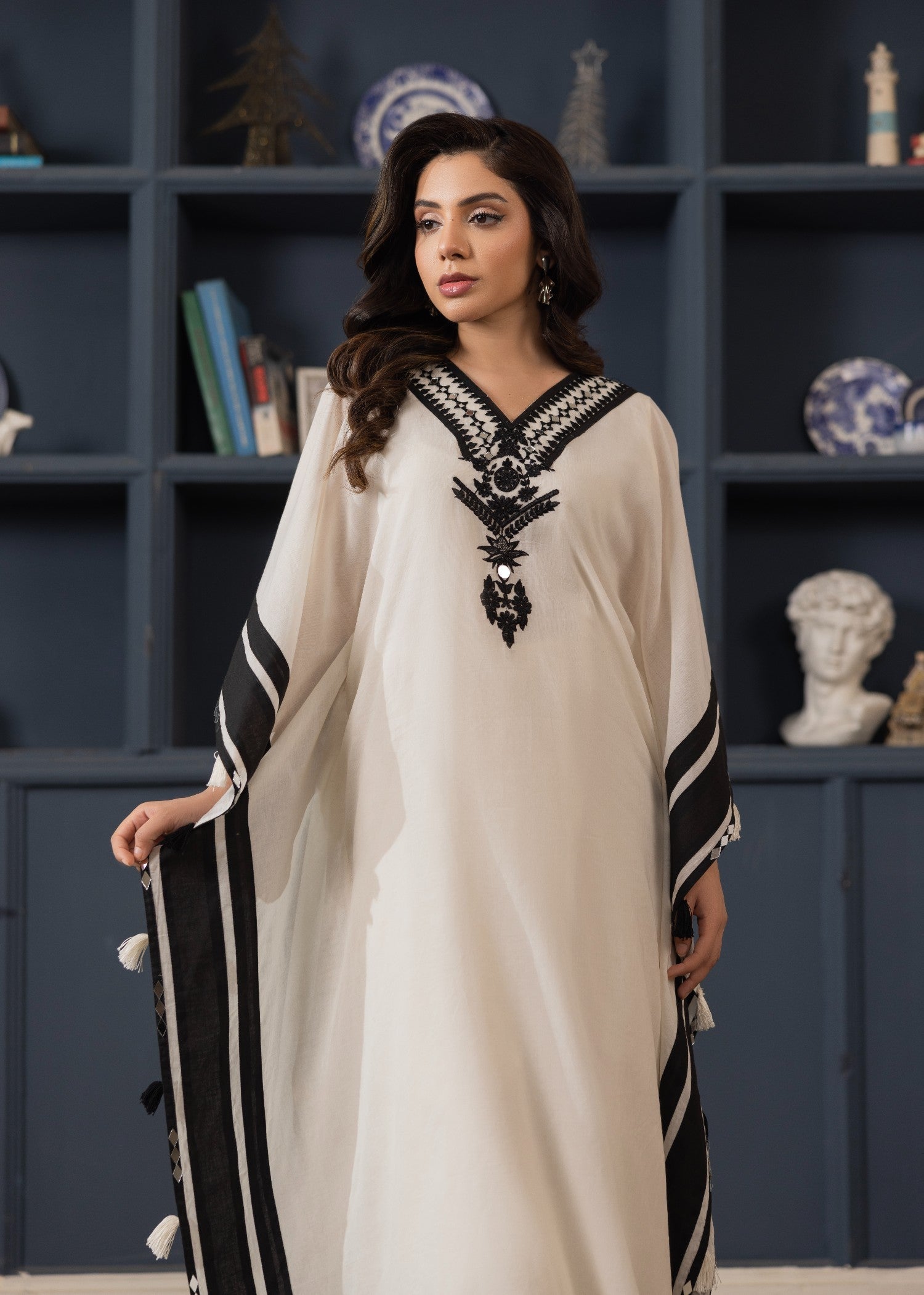 Festive Embroidered Lawn Kaftan Suit Online in Sri Lanka India Australia
