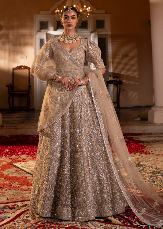 Festive Grey Net Lehenga Choli Online in Dubai DXB UAE Abudhabi Meena Bazaar