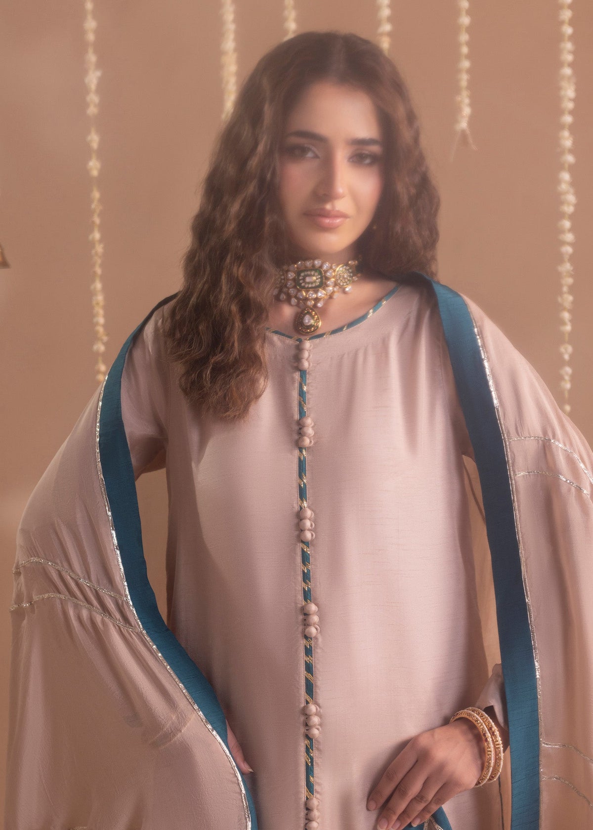 Festive Ivory Raw Silk Sharara Online in Dubai DXB UAE Abudhabi Meena Bazaar