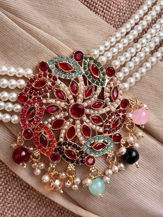 Festive Jewellery Choker Set Multi Color Online in KSA Riyadh Saudi Arabia Oman Bahrain Qatar