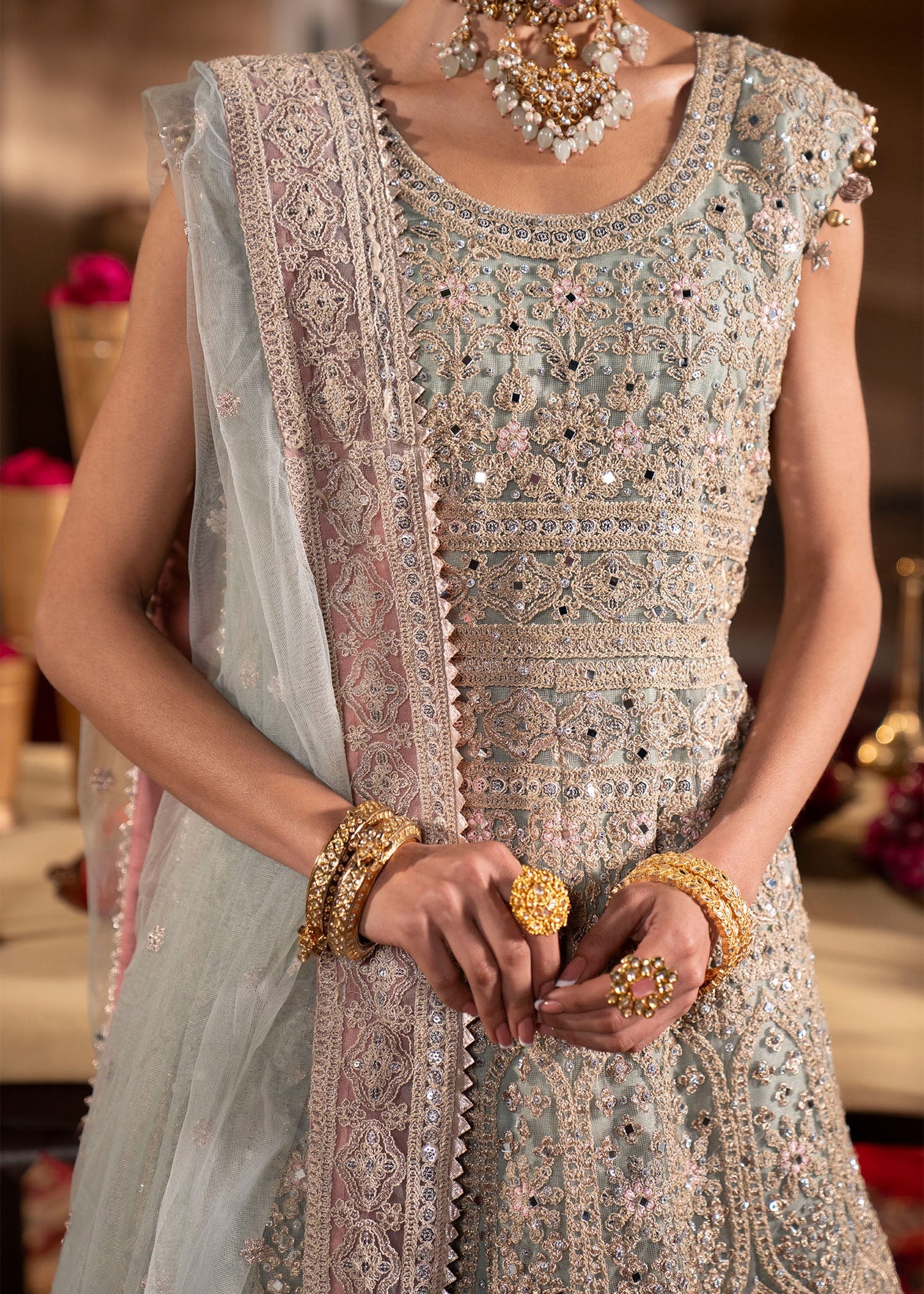 Festive Light Blue Net Sharara Suit Online in Sri Lanka India Australia