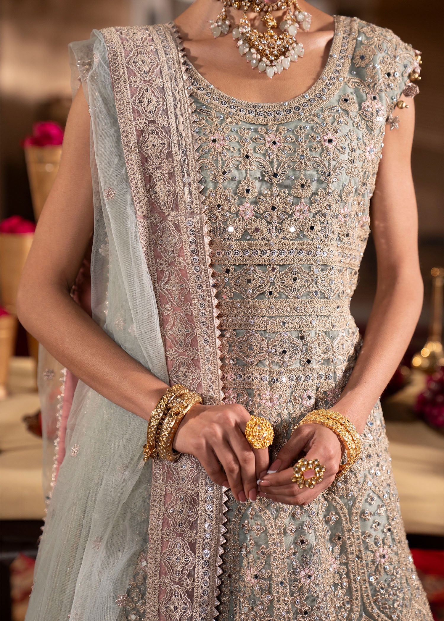 Festive Light Blue Net Sharara Suit Online in Sri Lanka India Australia