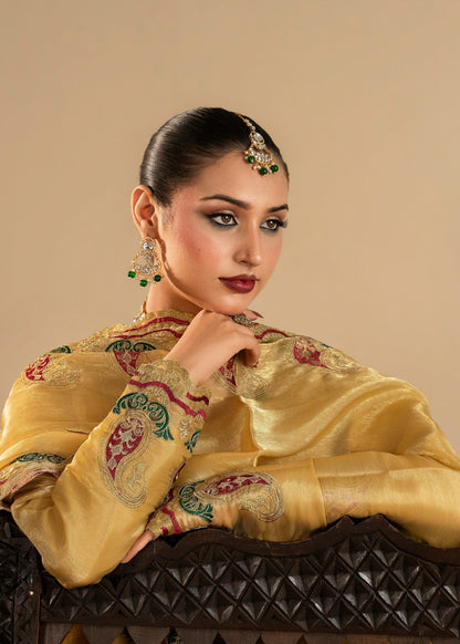 Festive Marigold Embroidered Gharara Online in Dubai DXB UAE Abudhabi Meena Bazaar
