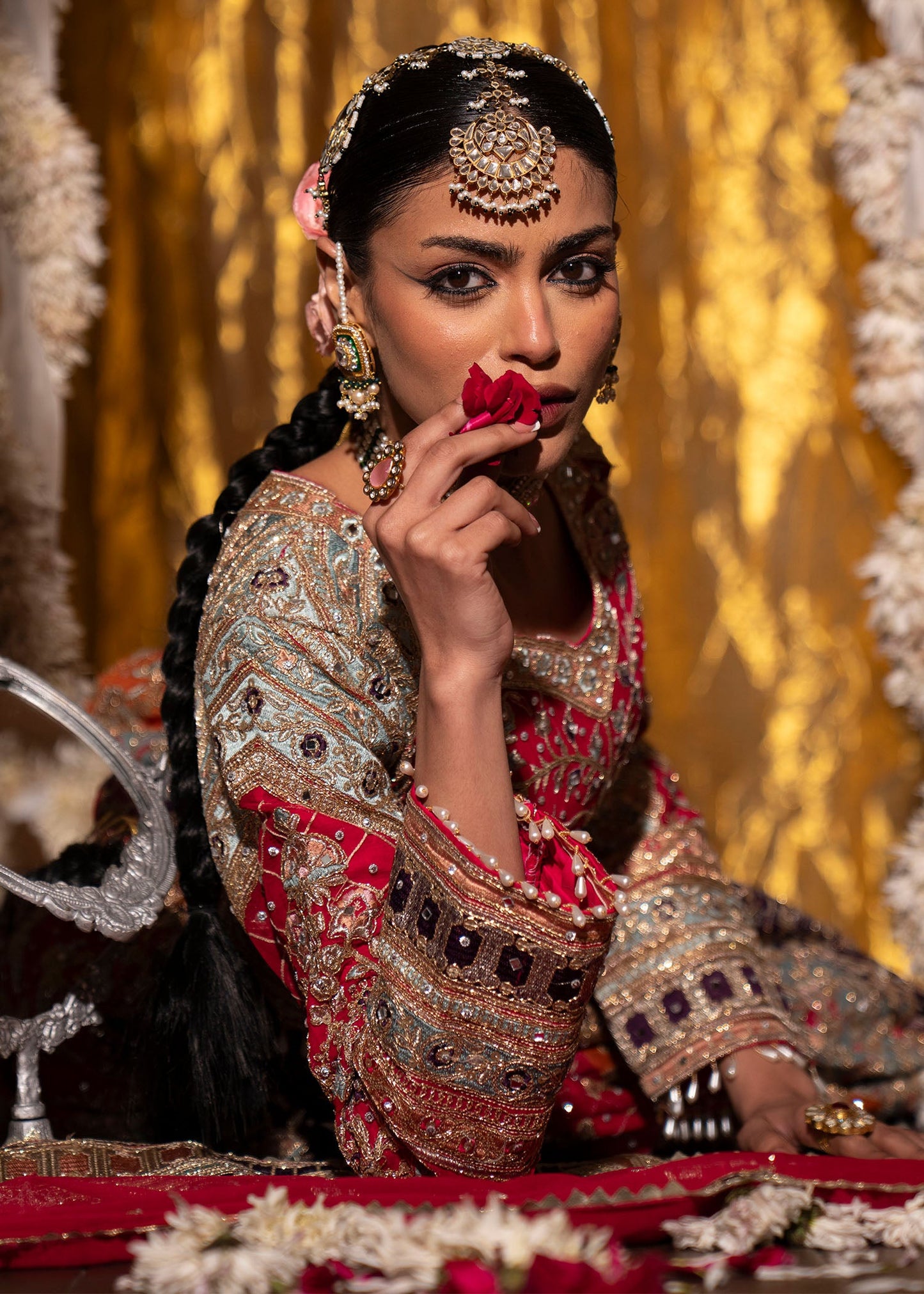 Festive Multi Charmuse Lehenga Choli Online in Sri Lanka India Australia