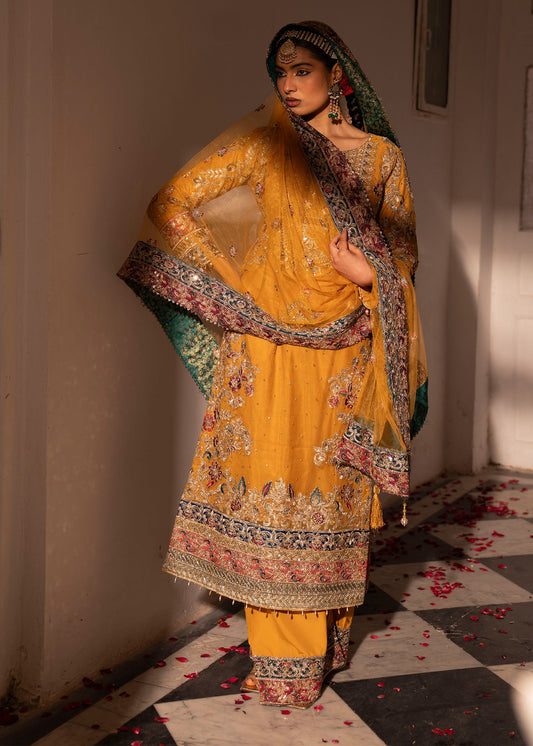 Festive Orange Net Salwar Kameez Unstitched Online in UK USA Canada