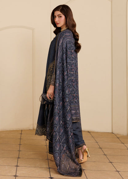Festive Party Wear Midnight Blue Embroidered Pakistani Designer Suits Online in Sri Lanka India Australia