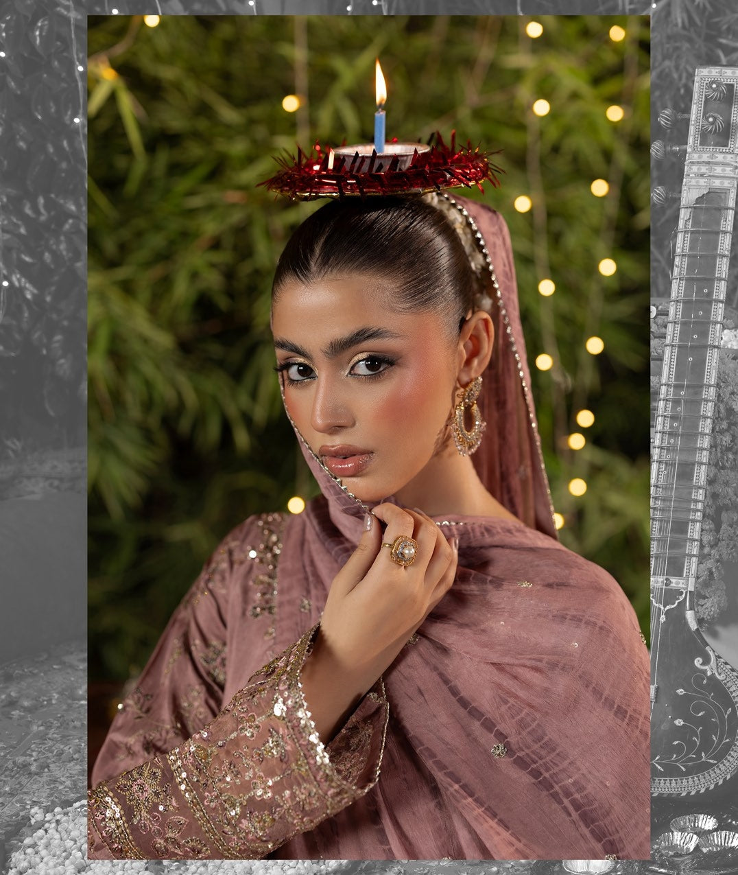 Festive Pink Silk Pakistani Outfit Online in Sri Lanka India Australia
