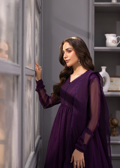 Festive Purple Flared Maxi Kurta with Straight Trouser Online in Sri Lanka India Australia