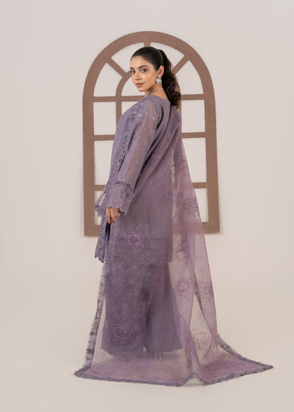 Festive Purple Organza Dupatta Farshi Shalwar Set Online in Sri Lanka India Australia
