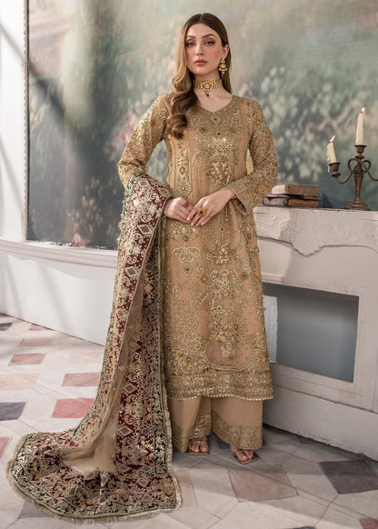 Festive Wear Beige Net Embroidered 3 Piece Suit Online in Sri Lanka India Australia