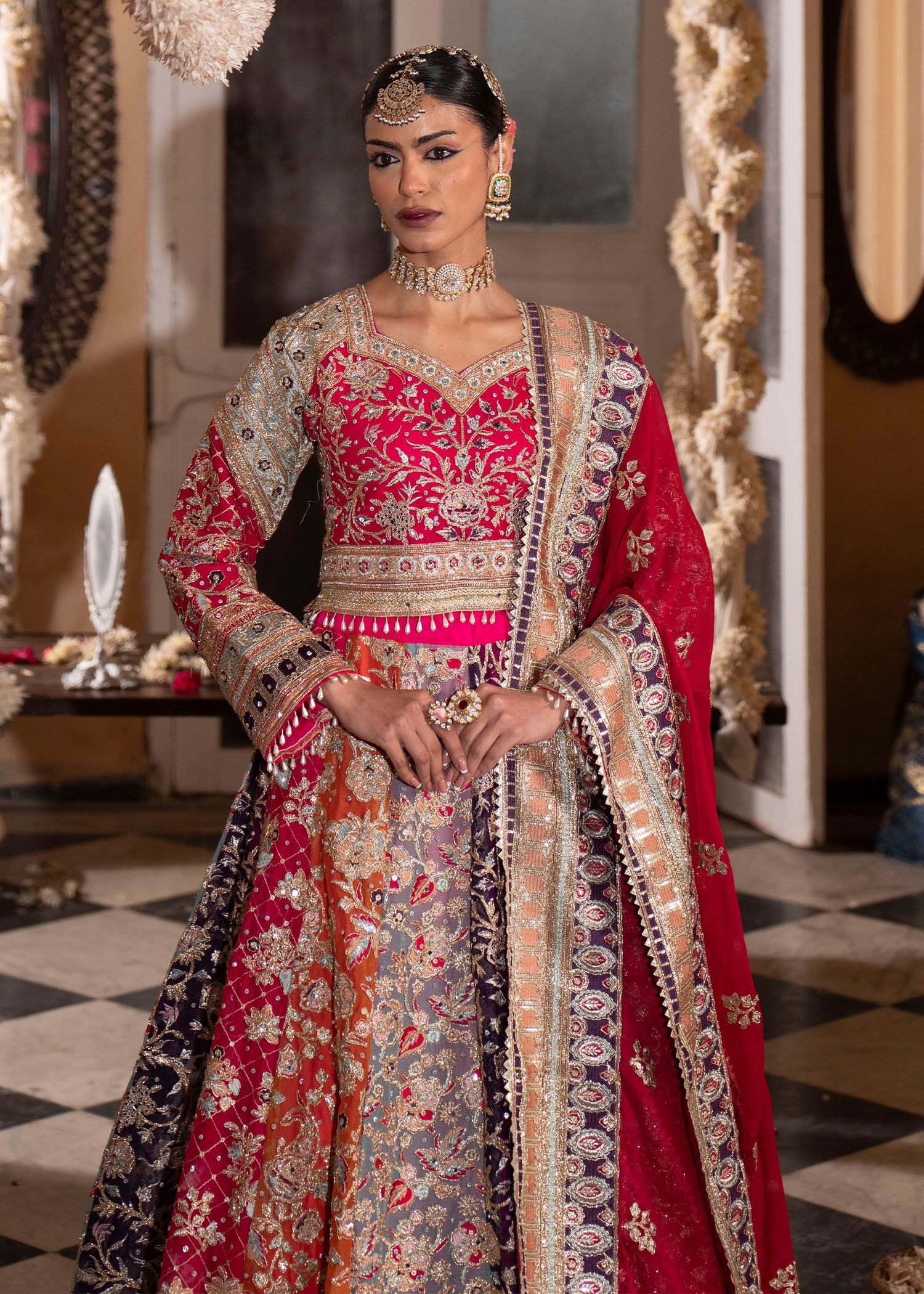 Festive Wear Charmuse Lehenga Choli Online in KSA Riyadh Saudi Arabia Oman Bahrain Qatar