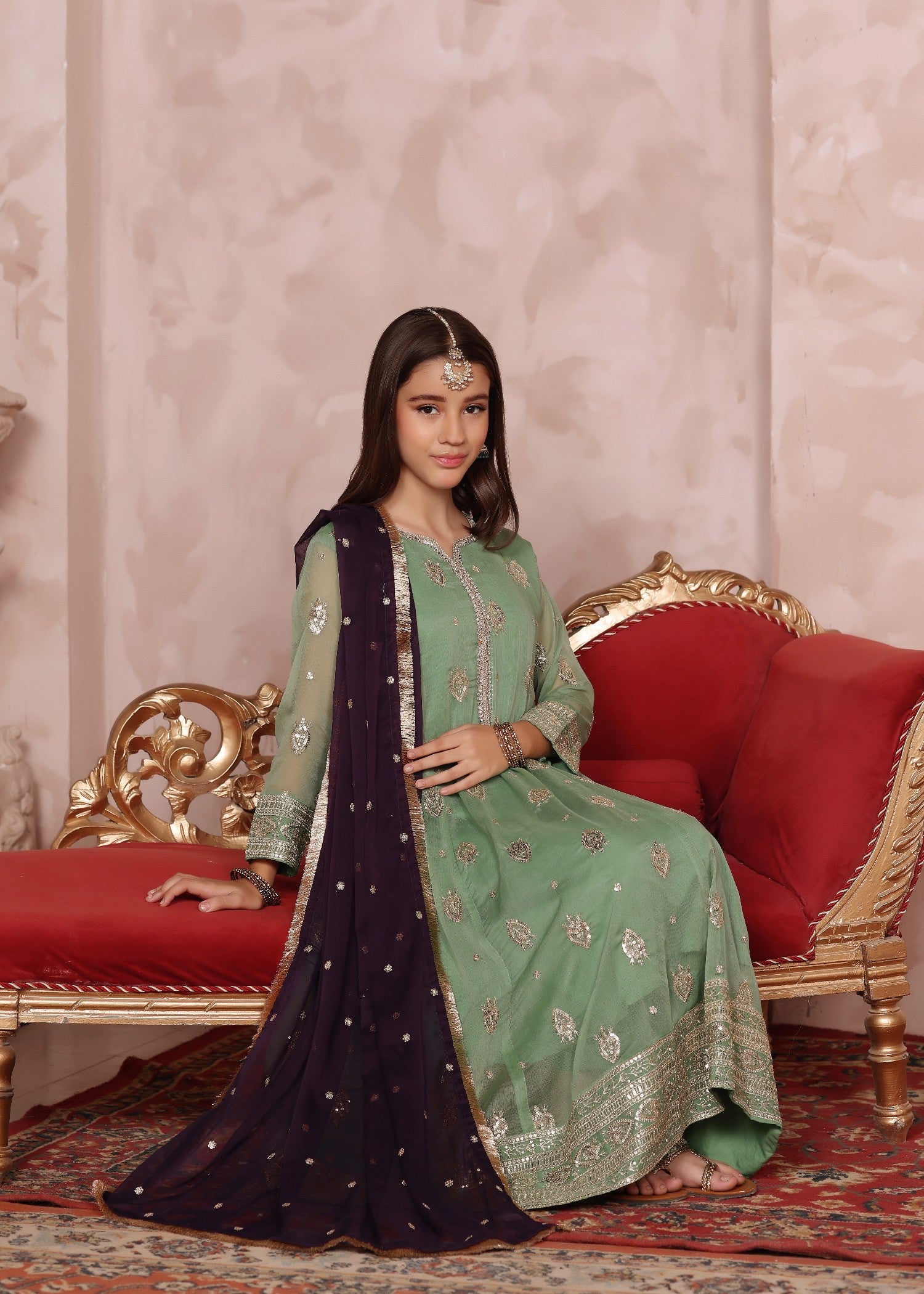 Festive Wear Chiffon Pishwas for Girls Online in UK USA Canada
