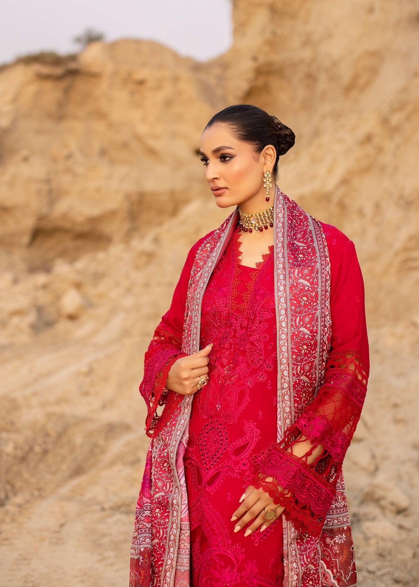 Festive Wear Embroidered Raw Silk Farshi Shalwar Online in Sri Lanka India Australia