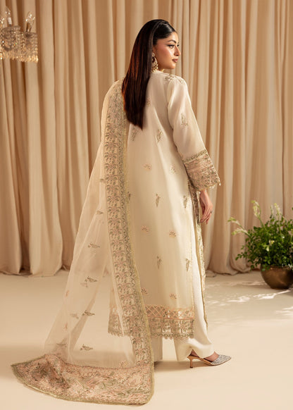 Festive Wear Ivory Embroidered Organza Pakistani Suit Online in Sri Lanka India Australia