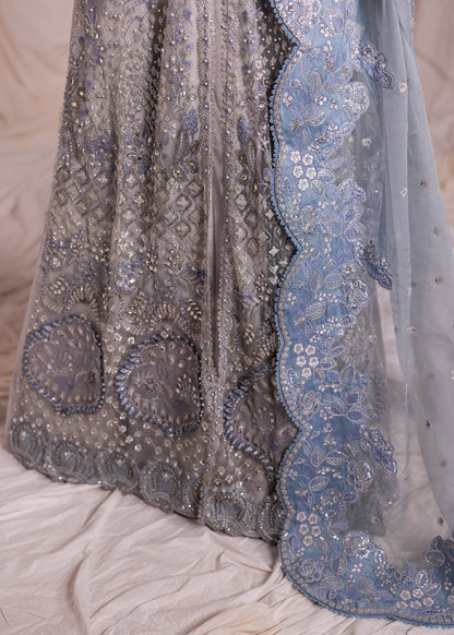 Festive Wear Ivory Organza Dress Material Online in Sri Lanka India Australia