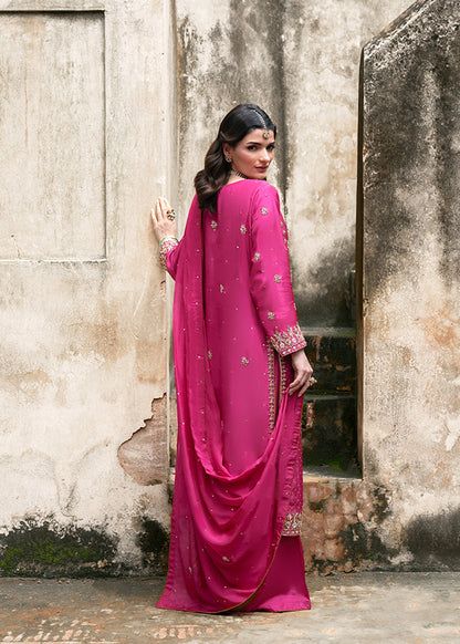 Festive Wear Magenta Embroidered Silk Suit Online in Sri Lanka India Australia
