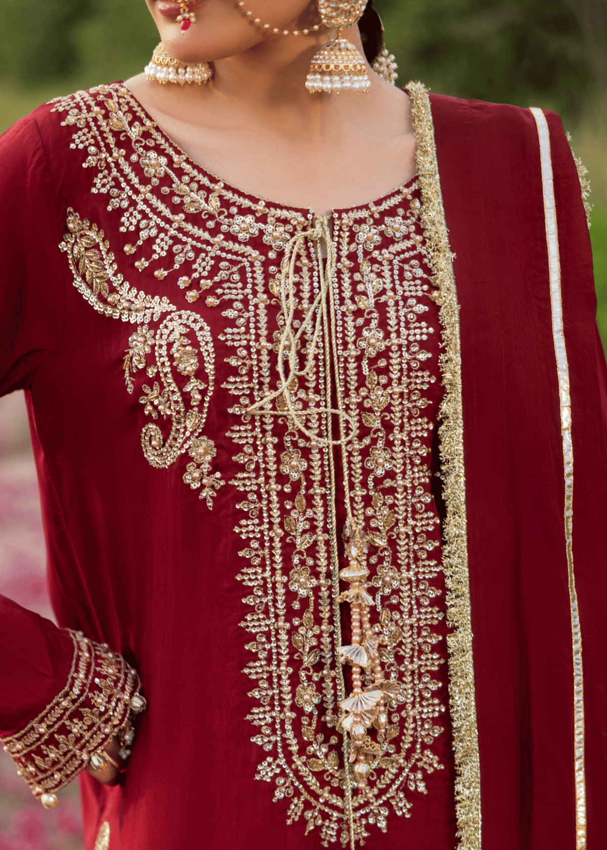 Festive Wear Maroon Embroidered Sharara Online in Dubai DXB UAE Abudhabi Meena Bazaar