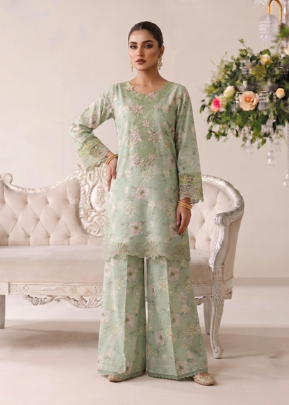 Festive Wear Mint Green Lawn Suit Online in Sri Lanka India Australia