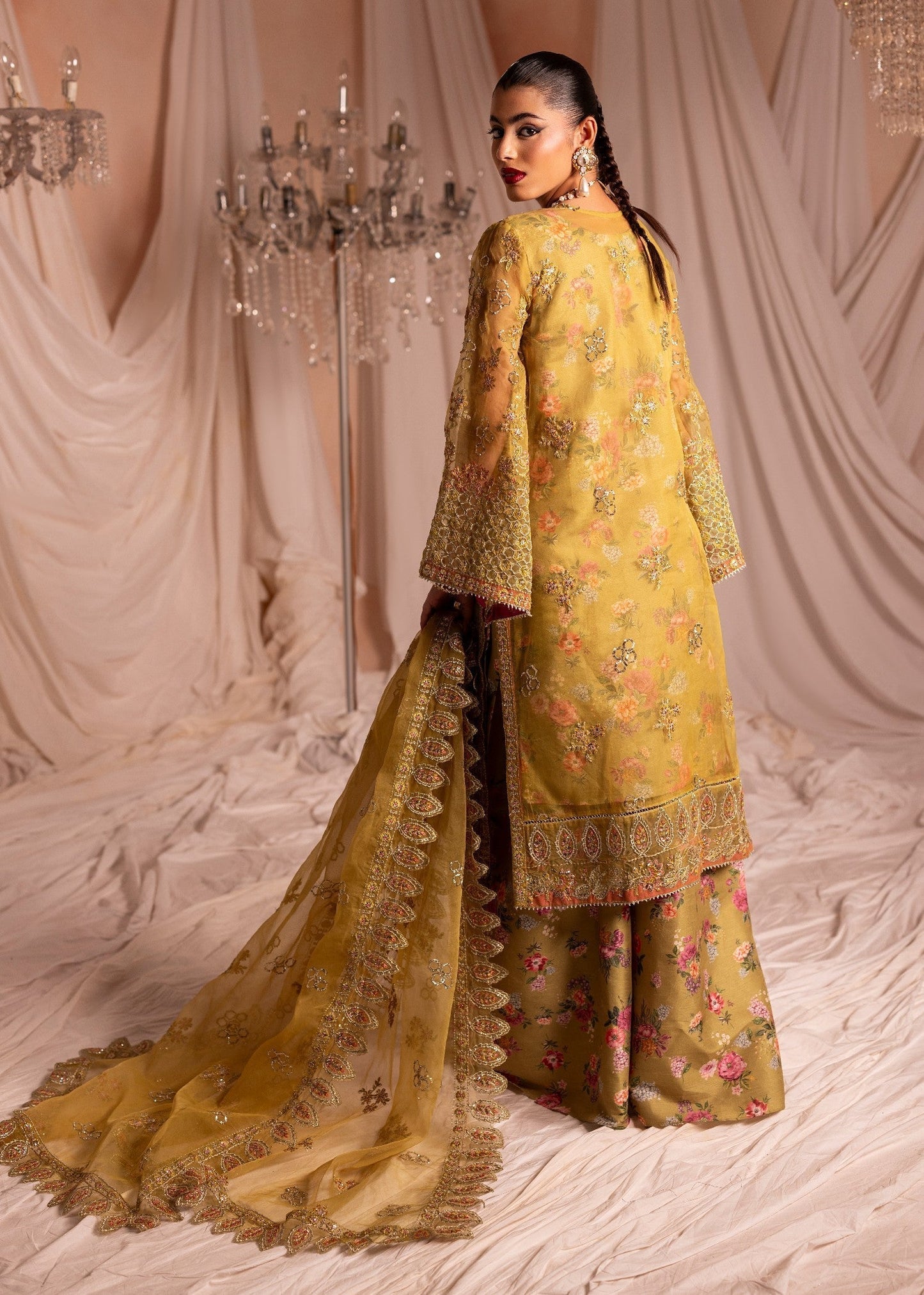 Festive Wear Olive Green Embroidered Suit Online in Sri Lanka India Australia
