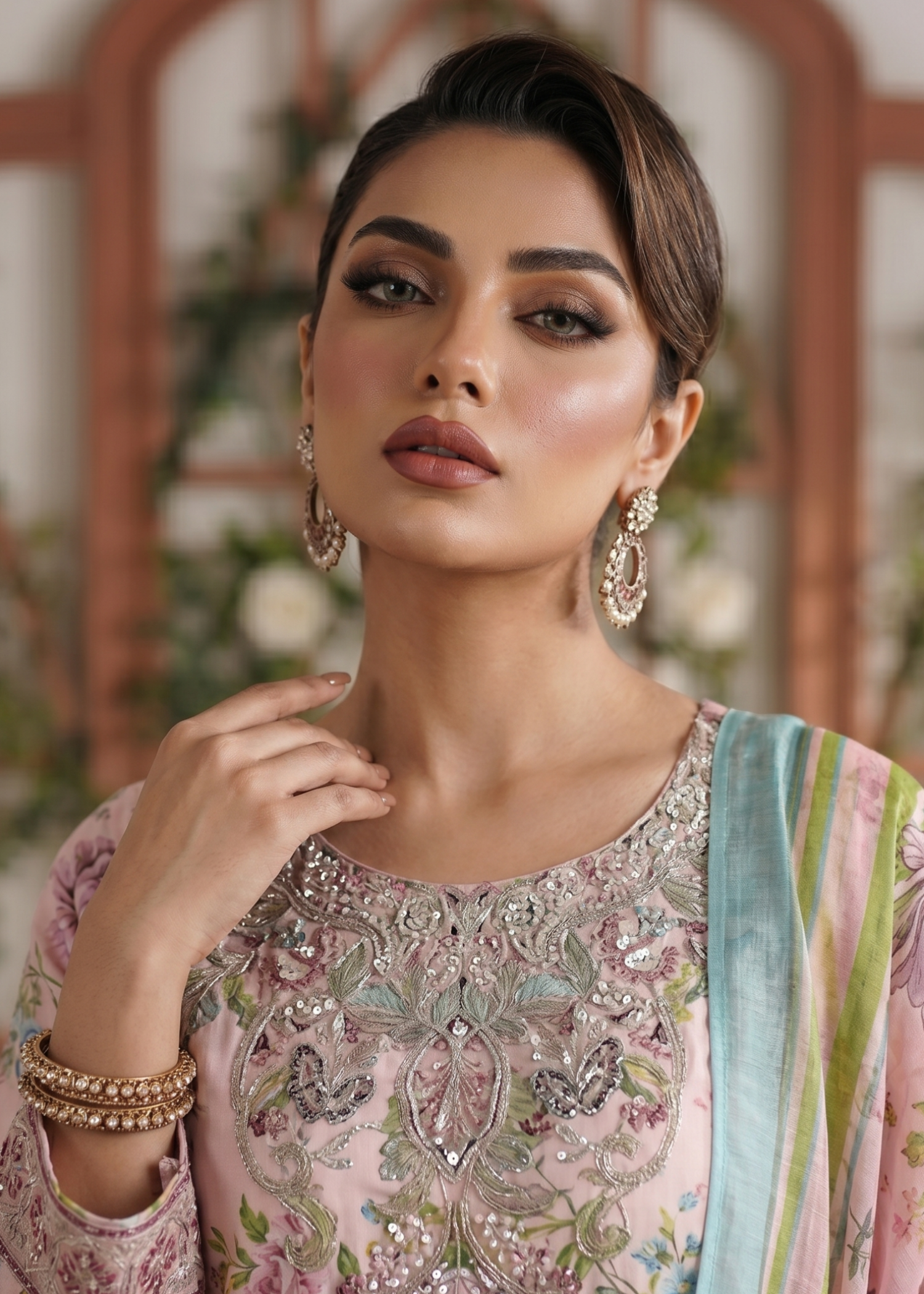 Festive Wear Pale Pink Lawn Gharara Online in Sri Lanka India Australia