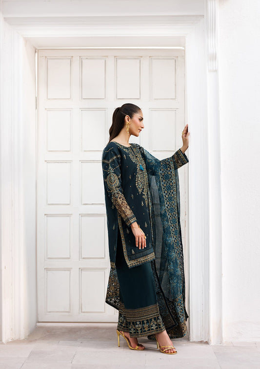 Festive Wear Pine Green Organza Suit Online in Sri Lanka India Australia