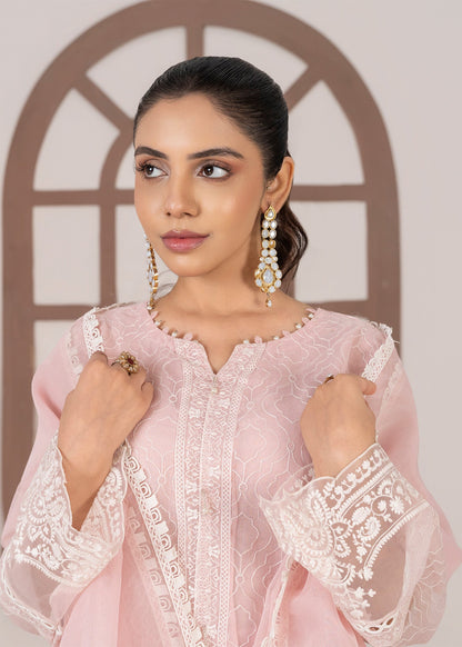 Festive Wear Pink Raw Silk Organza Ensemble Online in Sri Lanka India Australia