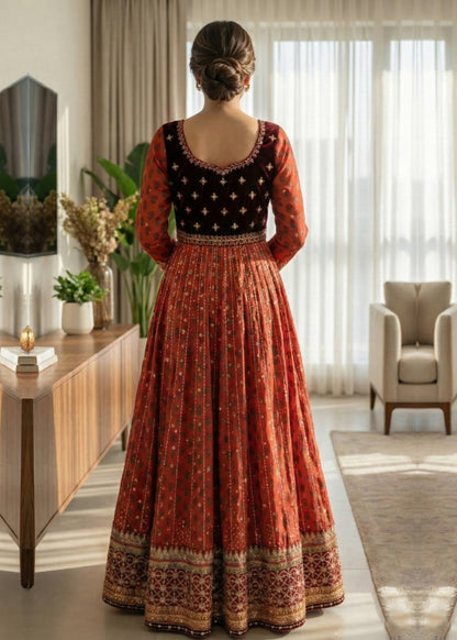 Festive Wear Raw Silk Embroidered Suit Online in Sri Lanka India Australia