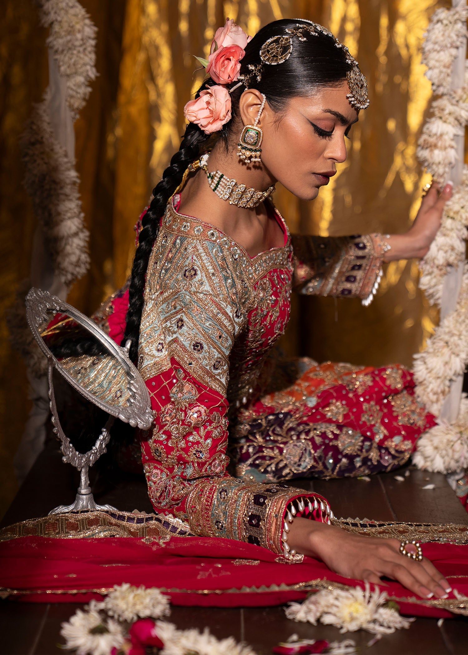 Flared Lehenga Charmuse Ladies Suit Online in UK USA Canada