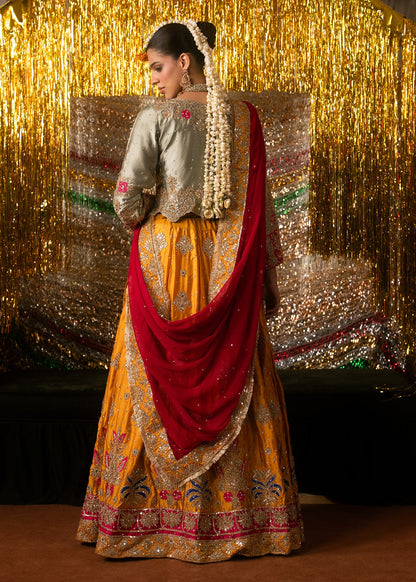 Flared Lehenga Choli with Embellished Dupatta Online in Dubai DXB UAE Abudhabi Meena Bazaar
