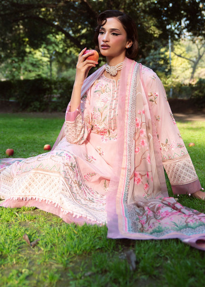 Floral Embroidered Lawn Dress Material Online in Dubai DXB UAE Abudhabi Meena Bazaar