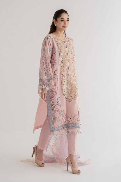 Floral Embroidered Unstitched Lawn Suit Online in UK USA Canada