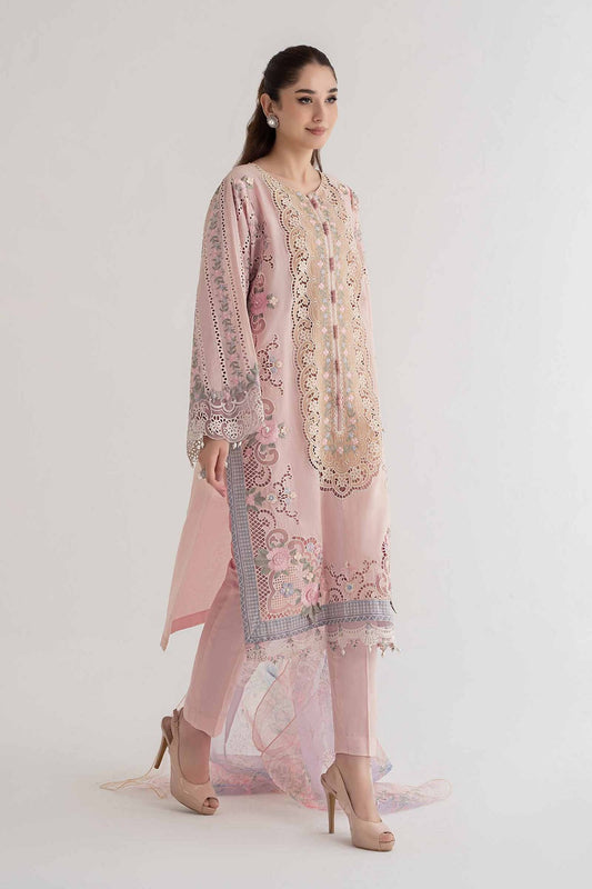 Floral Embroidered Unstitched Lawn Suit Online in UK USA Canada