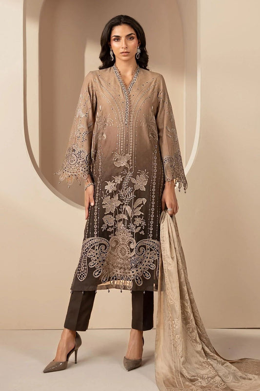 Floral Tie-Dye Chikankari Lawn Pakistani Suit Online in Dubai UAE Abudhabi Ajman Sharjah