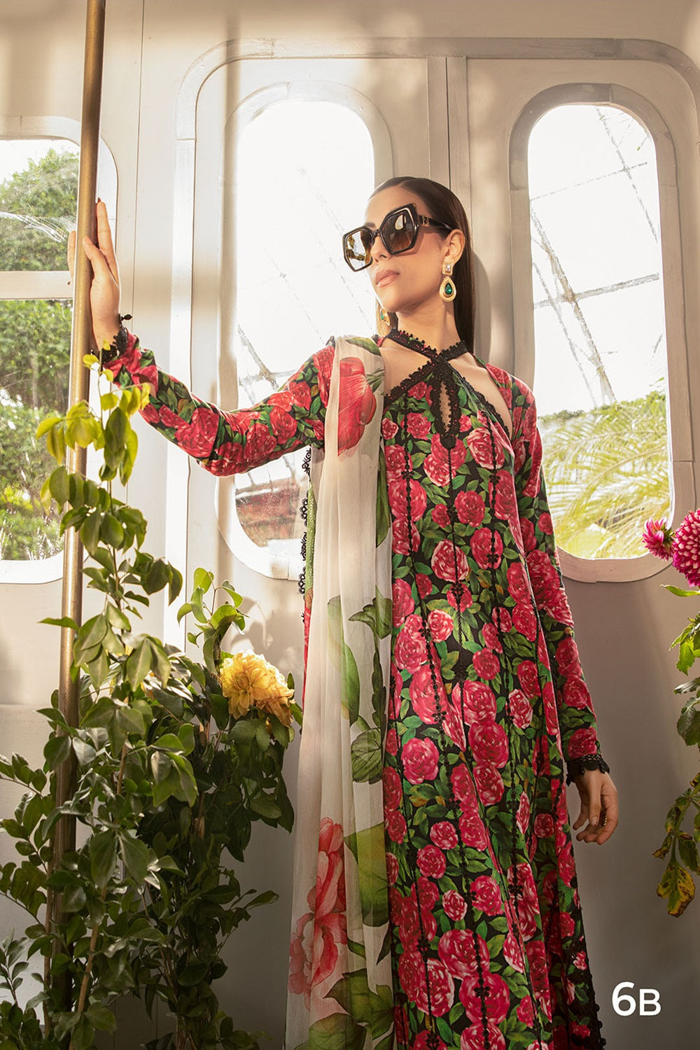 Embroidered Lawn Suit with Chiffon Dupatta