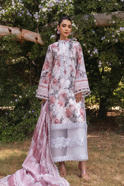 Pure Lawn Suit with Chiffon Dupatta