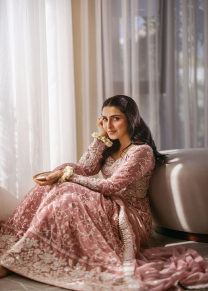 Formal Blush Pink Chiffon Pakistani Suit Online in Sri Lanka India Australia