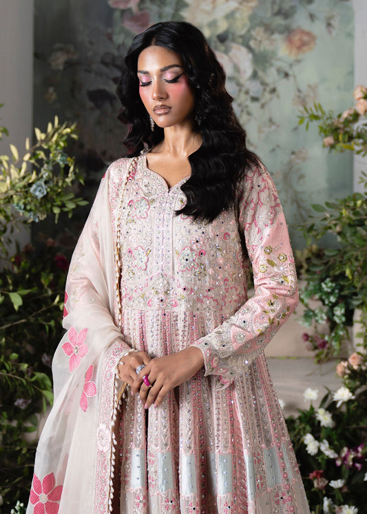 Formal Blush Pink Chiffon Salwar Kameez Online in KSA Riyadh Saudi Arabia Oman Bahrain Qatar